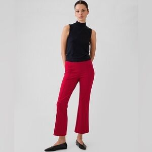 GAP High Rise Double Knit Crop Kick Pants Red